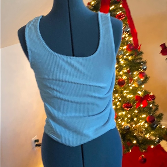 Blue ribbed tank - Picture 2 of 4